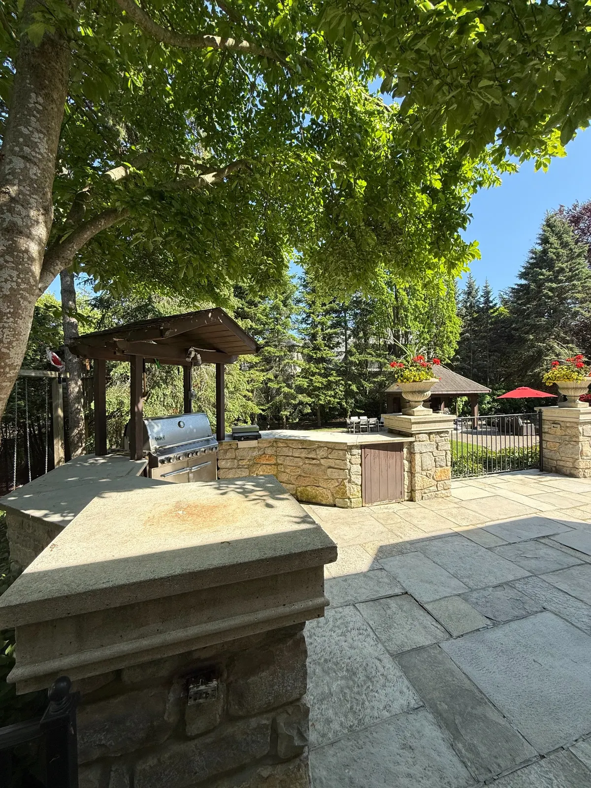 Outdoor kitchen and patio